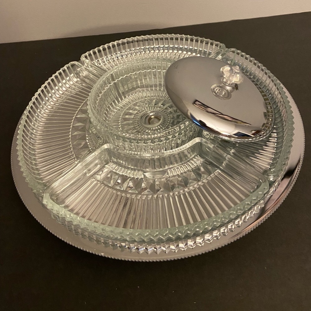 Vintage Kromex Divided Lazy Susan